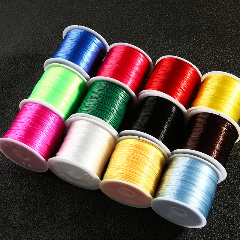 1mm 60m Flat Elastic Beading Cord Elastic String for Bracelets