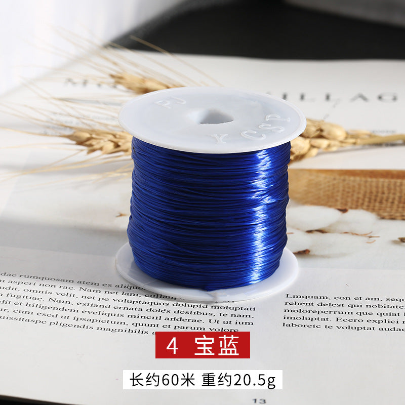 1mm 60m Flat Elastic Beading Cord Elastic String for Bracelets 11