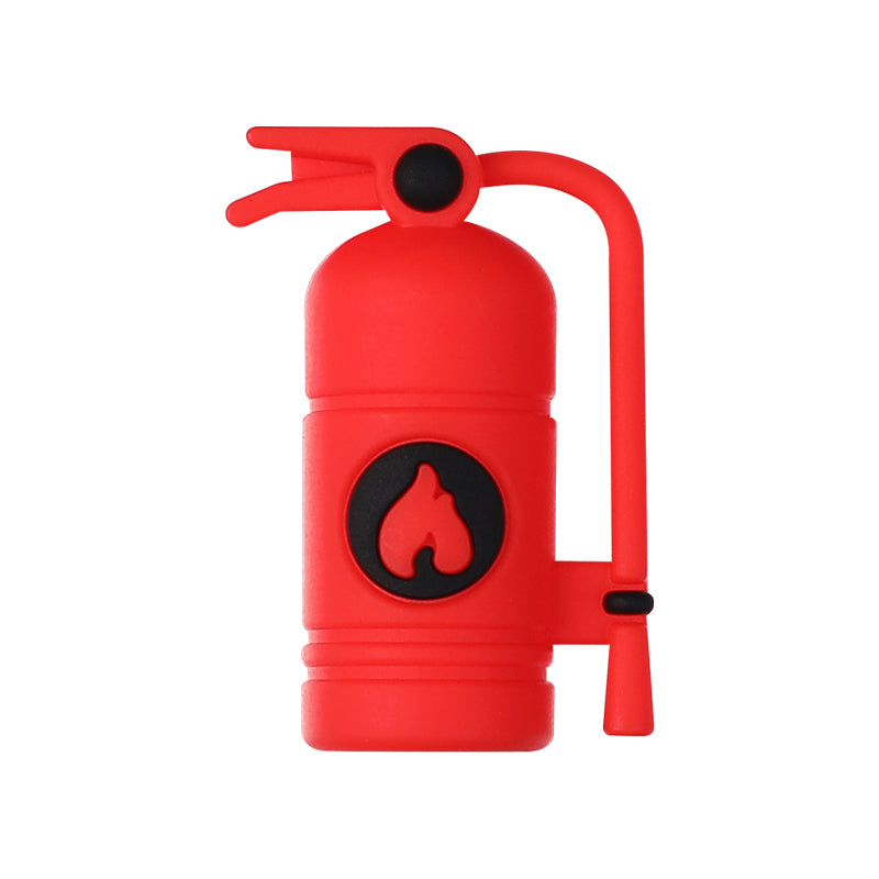 20Pcs Silicone 3D Focal Beads Fire Fighting Theme Wearing Fire Helmet and Crossed Axes 12