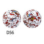 50pcs 15mm Rhombus Printed Silicone Beads Colorful Design 21