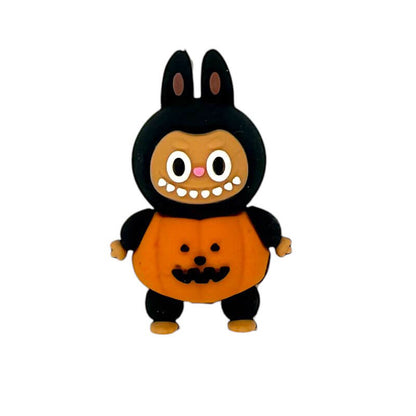 20Pcs Silicone 3D Focal Beads Bunny Costume Figure Holding Hands 10