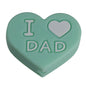 50pcs Silicone Focal Beads Love Heart Printed Text Design 12