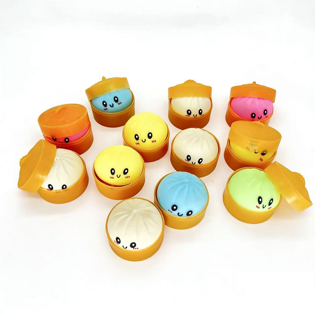 TPR Smiling Dumpling Squishy Squeeze Toy Sensory Stress Relief 2