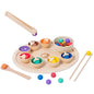Wooden Montessori Toys Clamp Beads Sorting Cup for Toddlers