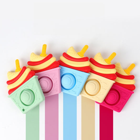 Silicone Ice Cream Baby Teething Toy for Infants