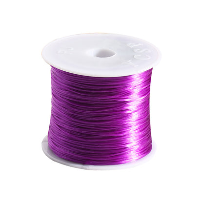 1mm 60m Flat Elastic Beading Cord Elastic String for Bracelets 2