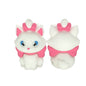 Silicone 3D Focal Beads White Cat with Pink Bow Front and Back View