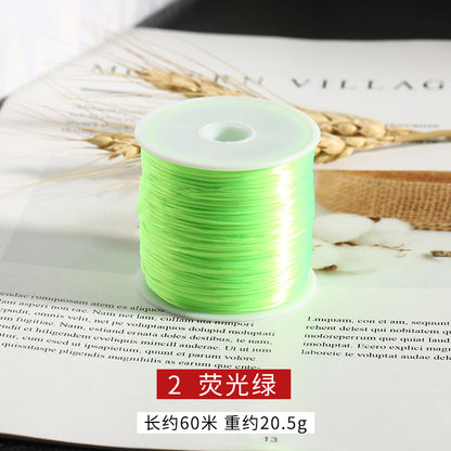 1mm 60m Flat Elastic Beading Cord Elastic String for Bracelets 17