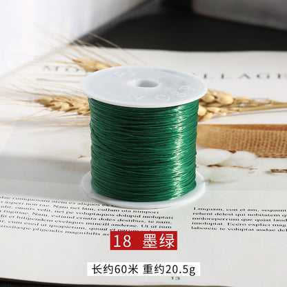 1mm 60m Flat Elastic Beading Cord Elastic String for Bracelets 14