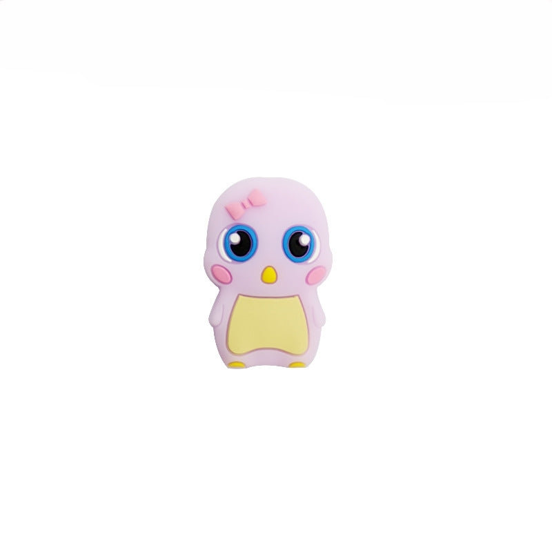 Silicone Focal Beads Cute Bowknot Little Duck Front Facing 7
