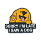 20pcs Silicone Focal Beads Yellow Dog Holding Sign with Text