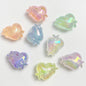 50pcs 14x20mm UV Finish Light In The Dark Heart Star Acrylic Beads 14