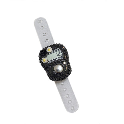 Digital Counting Ring Counter with Rhinestones 8