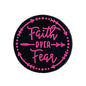 20pcs Silicone Focal Beads Faith Over Fear Printed Text Design 2
