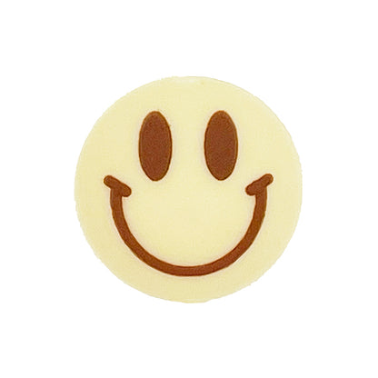 20pcs Silicone Focal Beads Smiling Face Round Shape 2