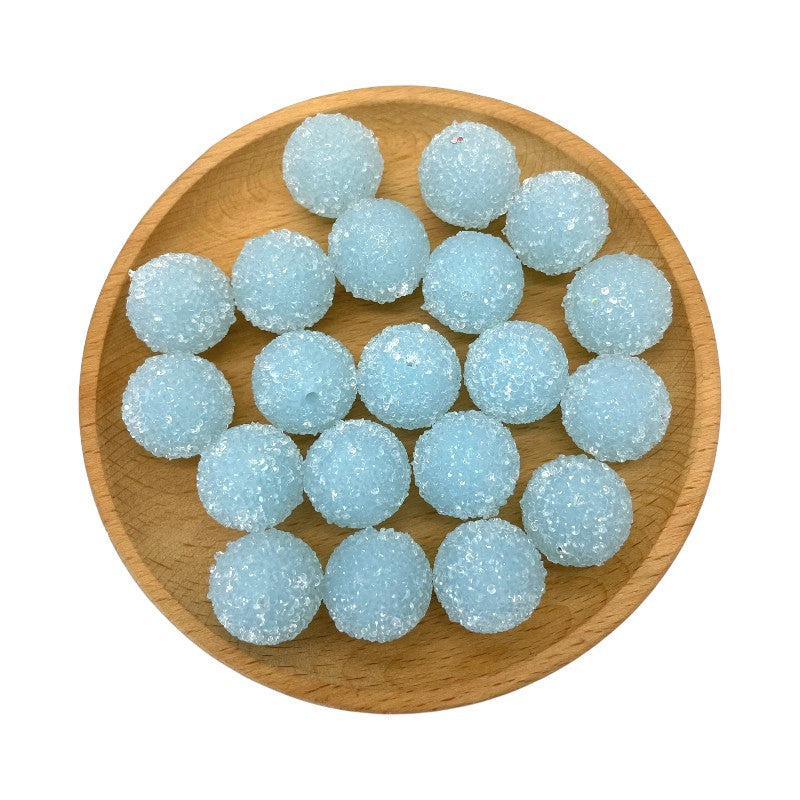 50pcs 20mm Sugar Round Acrylic Beads DIY Bracelet Making 8
