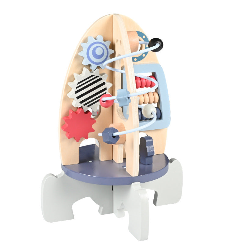 Wooden Rocket Montessori Toys Educational Activity Toy