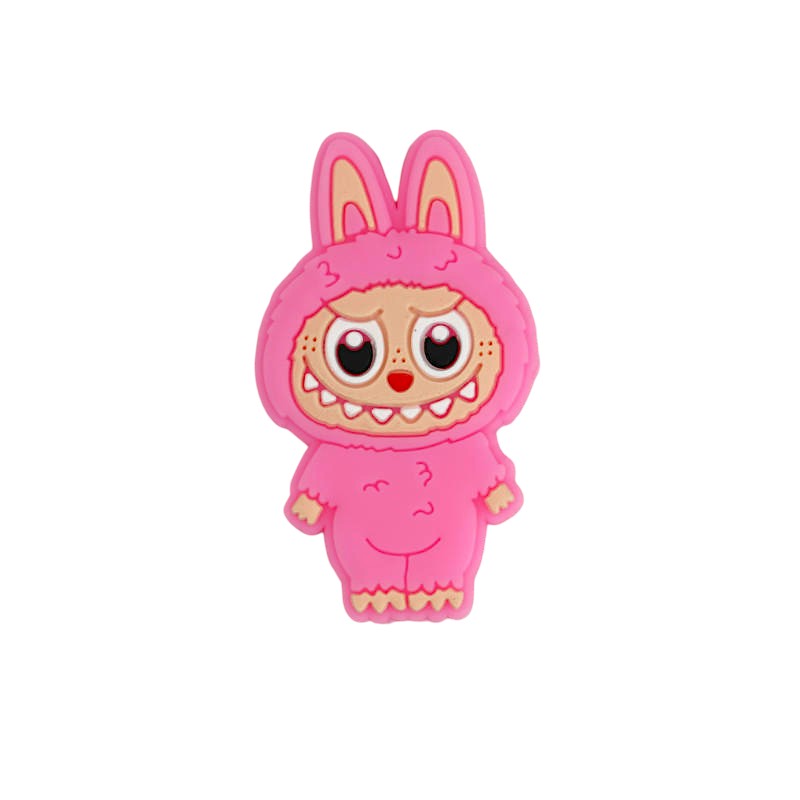 20Pcs Silicone Focal Beads Funny Character Bunny Suit Design 3