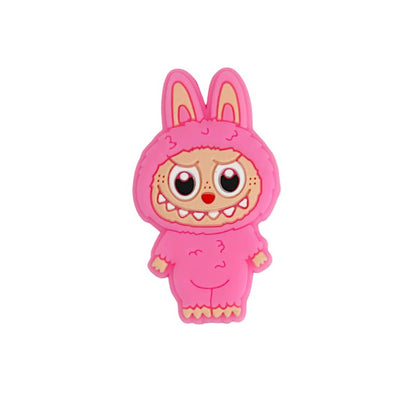 20Pcs Silicone Focal Beads Funny Character Bunny Suit Design 3
