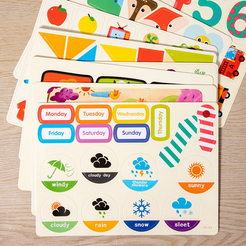 Educational Montessori Toys Quiet Sticker Activity Book for Kids 3