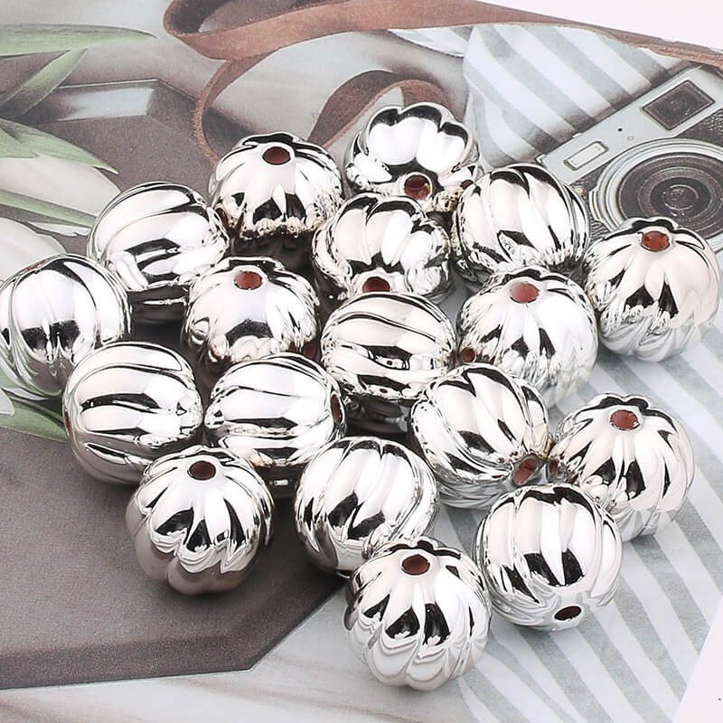16mm Christmas Printed Acrylic Round Pumpkin Beads Holiday Craft 5