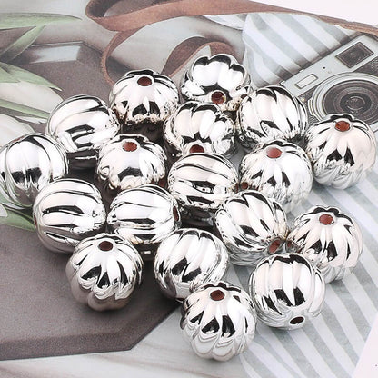 16mm Christmas Printed Acrylic Round Pumpkin Beads Holiday Craft 5