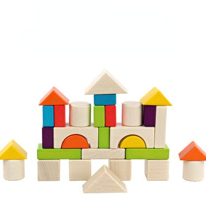 Wooden Building Blocks Educational Montessori Toy for Kids 4