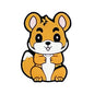 20pcs Silicone Focal Beads Little Tiger Sitting Pose