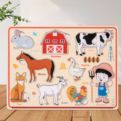 Wooden 3D Animal Magnetic Puzzle Montessori Toys for Kids 6