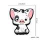 20Pcs Silicone Focal Beads Small Cow Front Facing