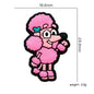 20Pcs Silicone Focal Beads Pink Curly Dog Side Profile