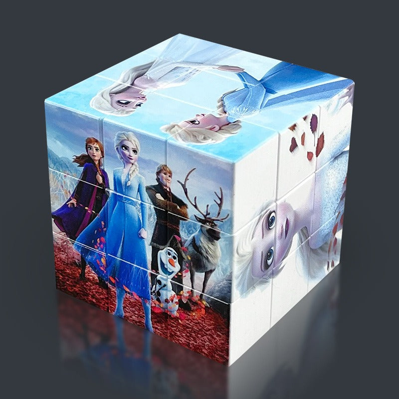 Neutral Ice and Snow Themed Rubik's Cube Fidget Toy 57mm 15