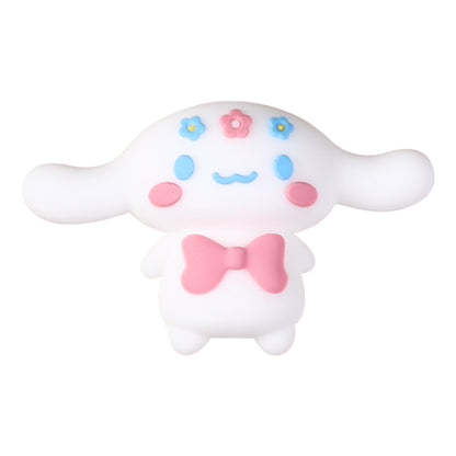 20Pcs Silicone 3D Focal Beads White Cat Round Head Bow Accessory Set 10