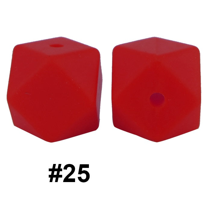 20pcs Christmas Silicone Beads Solid Color Assorted Sizes and Shapes 16
