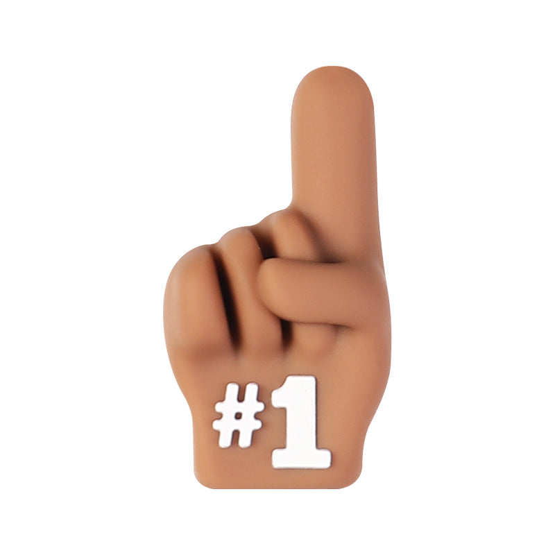 20Pcs Silicone 3D Focal Beads Rugby Bow and Helmet Dwarf Design 12