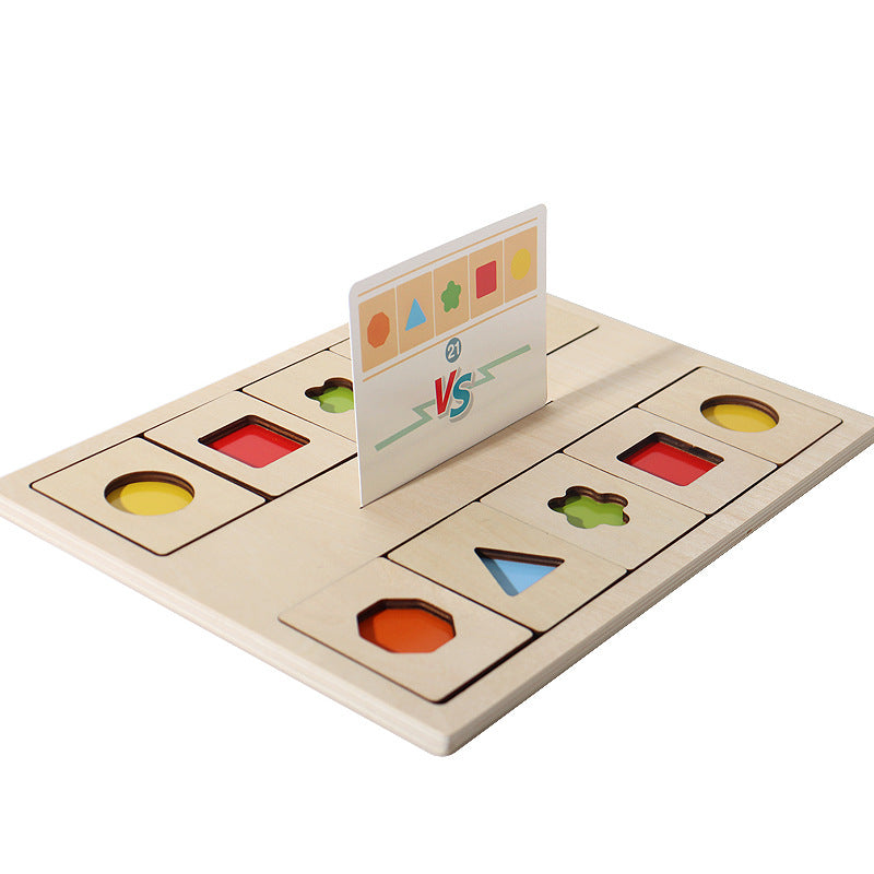 Wooden Montessori Toys Geometric Shape Pairing for Kids