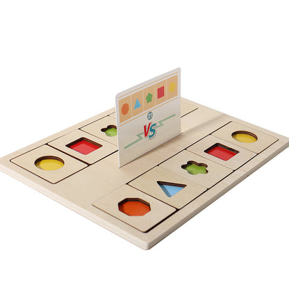 Wooden Montessori Toys Geometric Shape Pairing for Kids