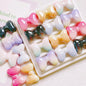 10pcs 25mm UV Finish Gradient Bow Acrylic Beads 8