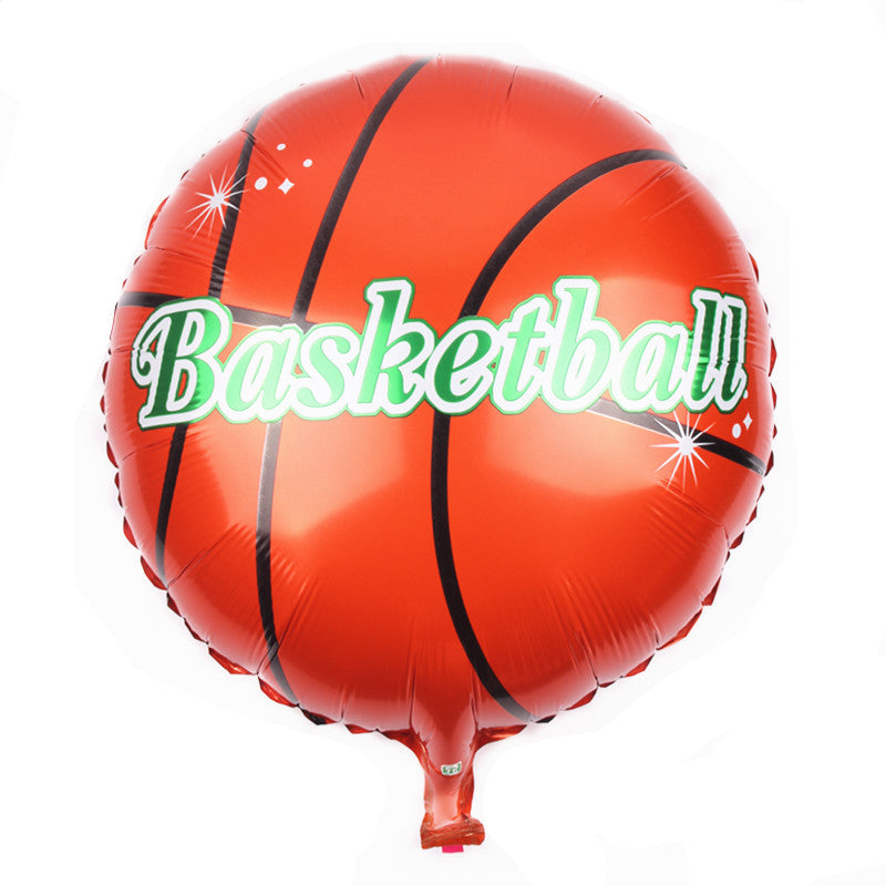 Sports Ball Foil Balloons Party Decoration Set 18 Inch 5pcs 10