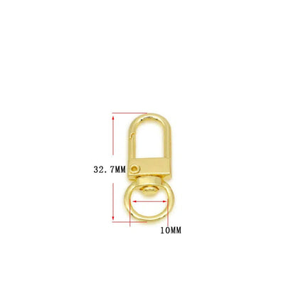 33mm Zinc Alloy Metal Door Keychain Buckle Electroplated 50pcs 2