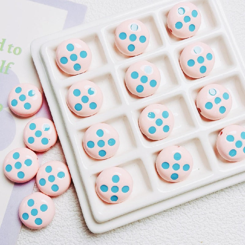 10pcs 16mm Palette Flat Acrylic Beads DIY Craft Jewelry Making 7