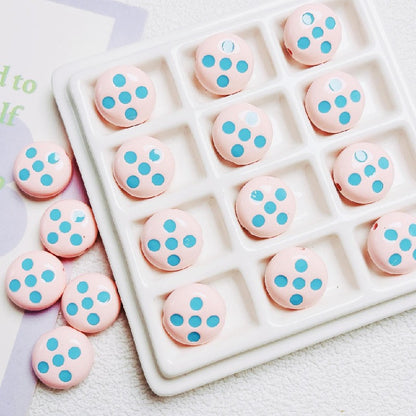 10pcs 16mm Palette Flat Acrylic Beads DIY Craft Jewelry Making 7