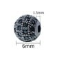 30pcs Fancy Zirconia Paved Brass Round Beads 27