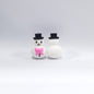 20Pcs Silicone 3D Focal Beads Snowman With Pink Bow Front Facing