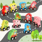 Wooden Building Blocks Magnetic Digital Letters Educational Toy Car 8