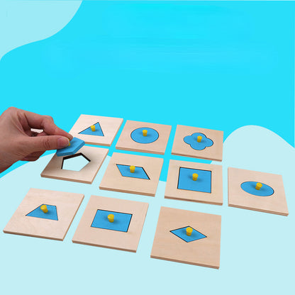 Wooden Montessori Toys Geometric Shape Sorting for Toddlers 4