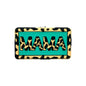 20pcs Silicone Focal Beads Mama Rectangular Block Leopard Print 4