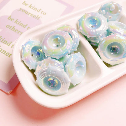 10pcs 30mm Candy Frisbee Acrylic Beads DIY Bracelet Making 5