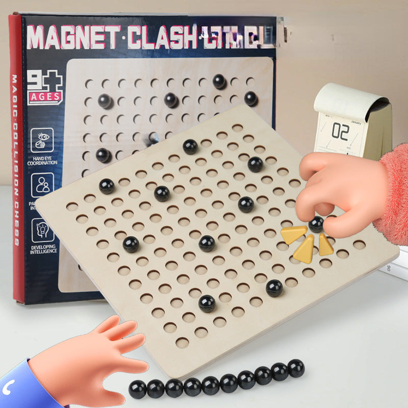 Wooden Magnetic Chess Game Educational Toy for Kids 5
