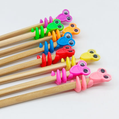 Cute Big Eye Soft Silicone Pencil Topper Sensory Toy 4